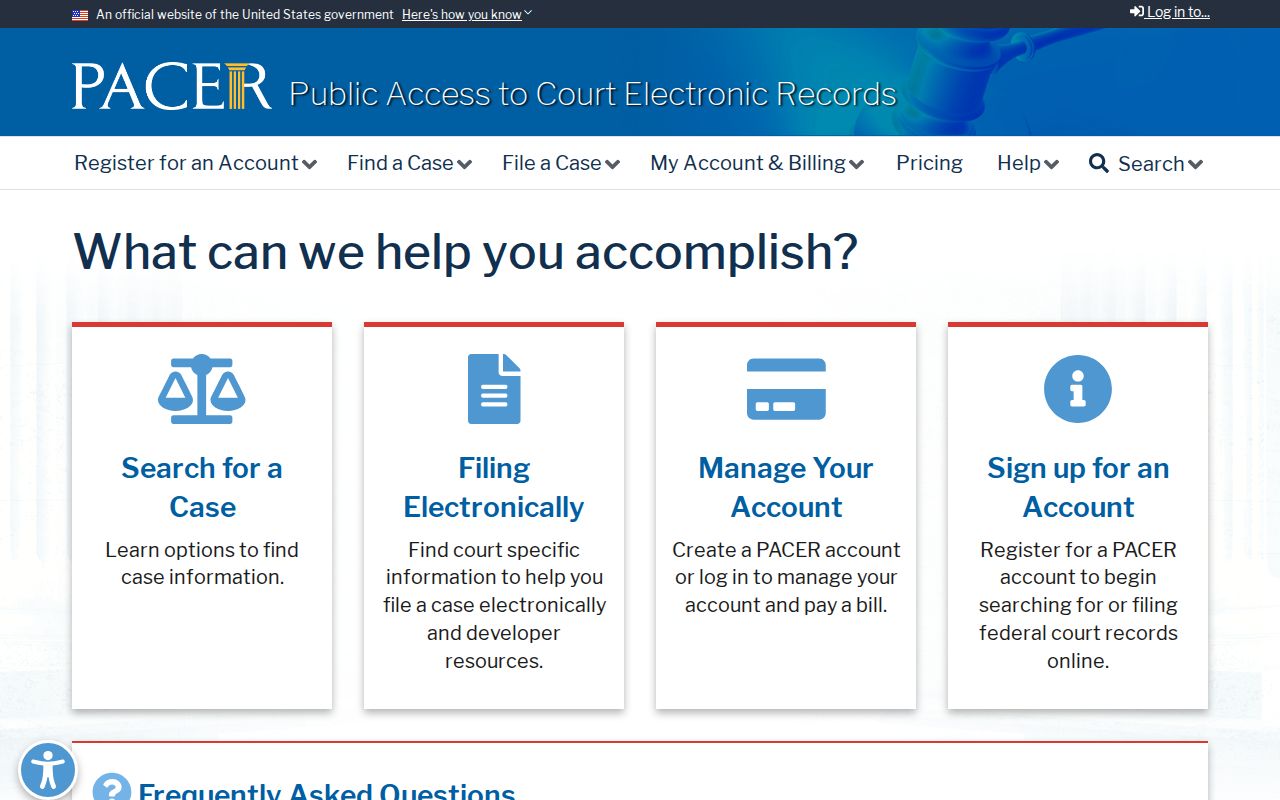 Jackson County criminal court cases federal PACER access